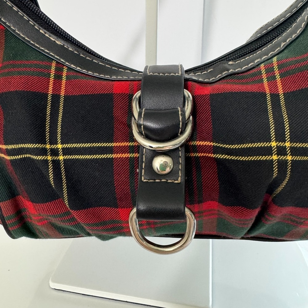 Vintage Y2K Tartan Plaid Preppy Dark Academia Rory Gilmore Shoulder Handbag - Picture 8 of 13